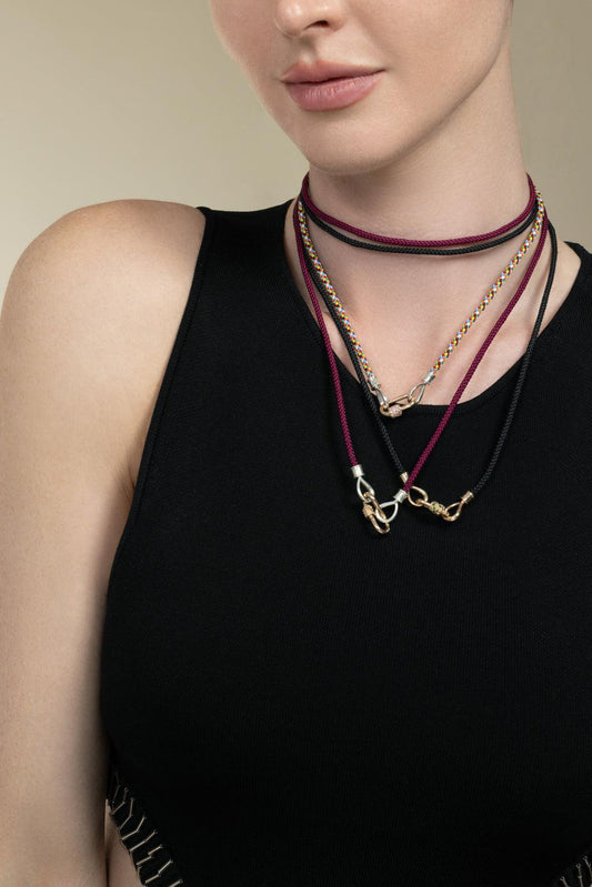 Black The String Project Necklace - Yellow Gold-YELLOW GOLD-32-JEWELRYFINE JEWELNECKLACE O-MARLA AARON