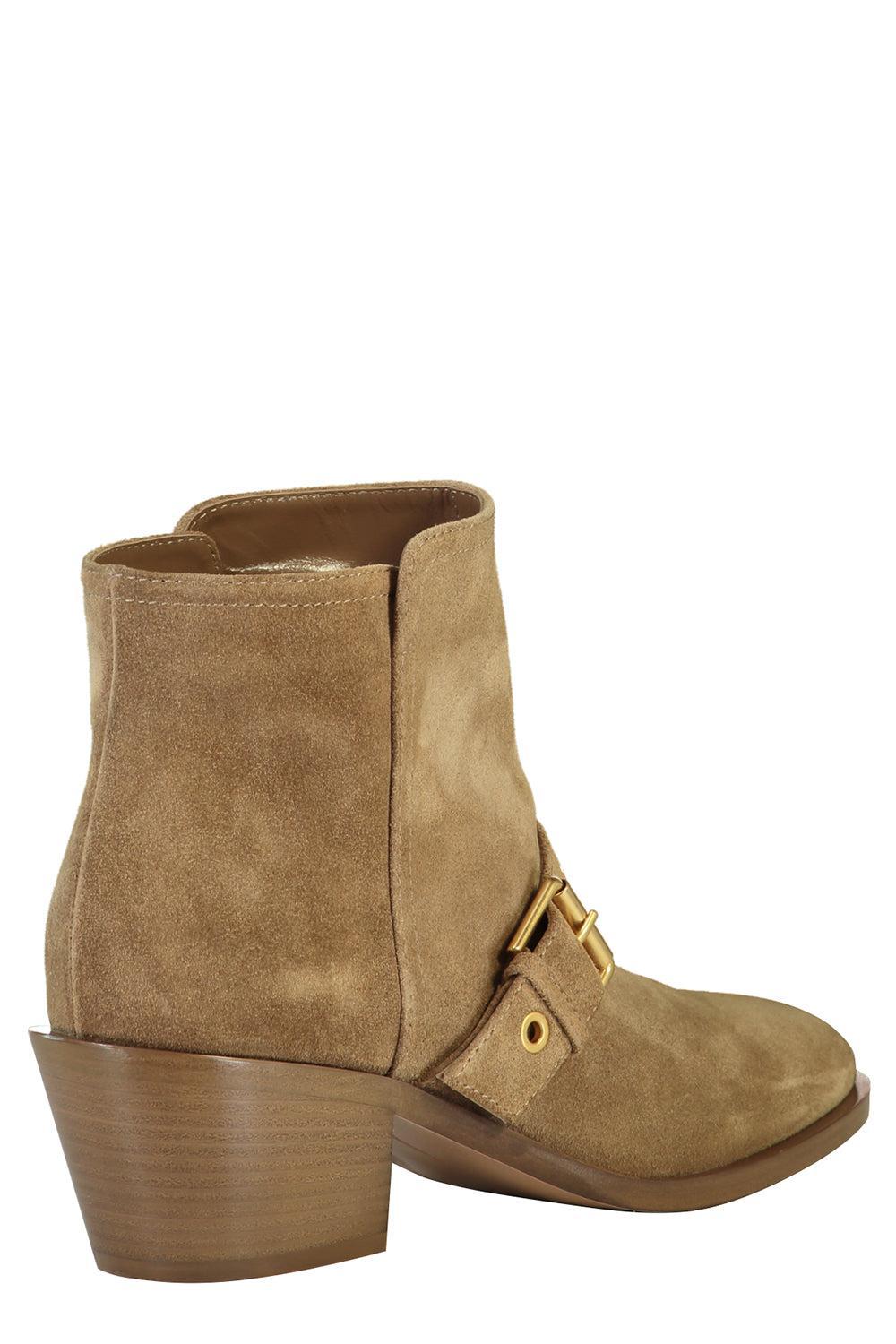 Ankle Buckle Boot-CAMEL-36-SHOEBOOT-GIANVITO ROSSI