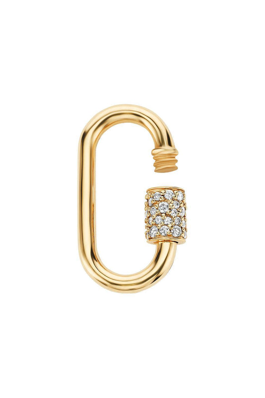 Diamond Stoned Medium Lock-YELLOW GOLD-JEWELRYFINE JEWELPENDANT-MARLA AARON