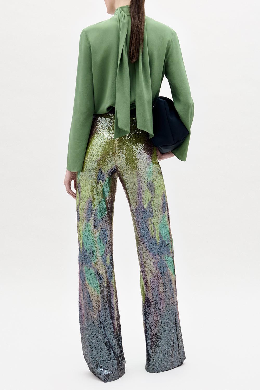 Kelsey Blouse-OLIVE-XS-CLOTHINGTOPBLOUSE-SILVIA TCHERASSI