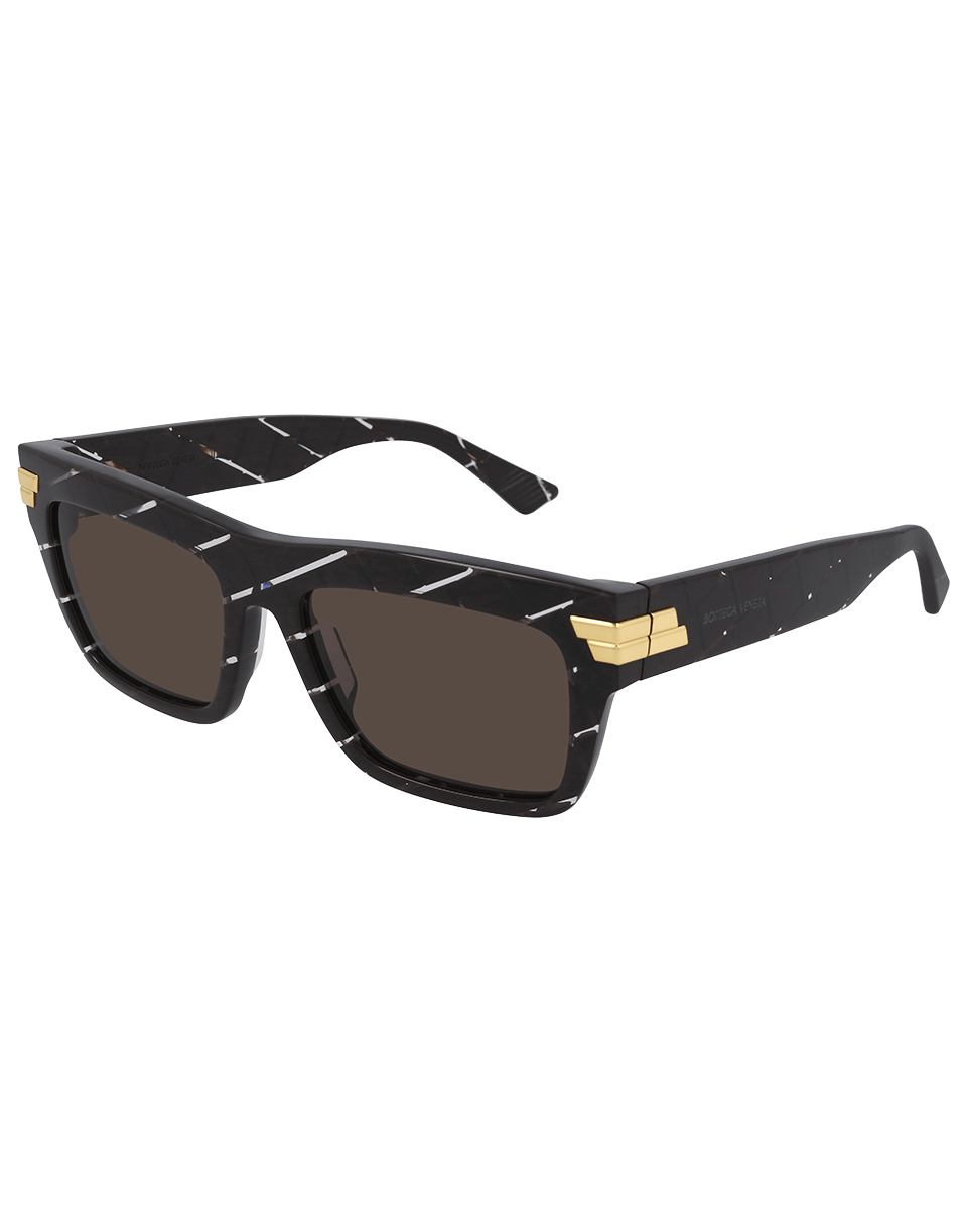 BOTTEGA VENETA-Rectanglar Sunglasses-BURGUNDY