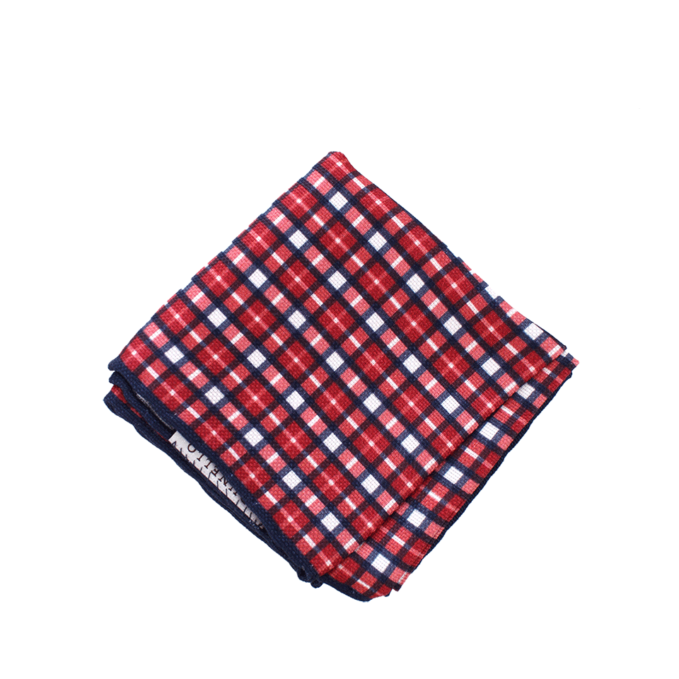 BRUNELLO CUCINELLI-Men's Picnic Plaid Pocket Sqaure-C154