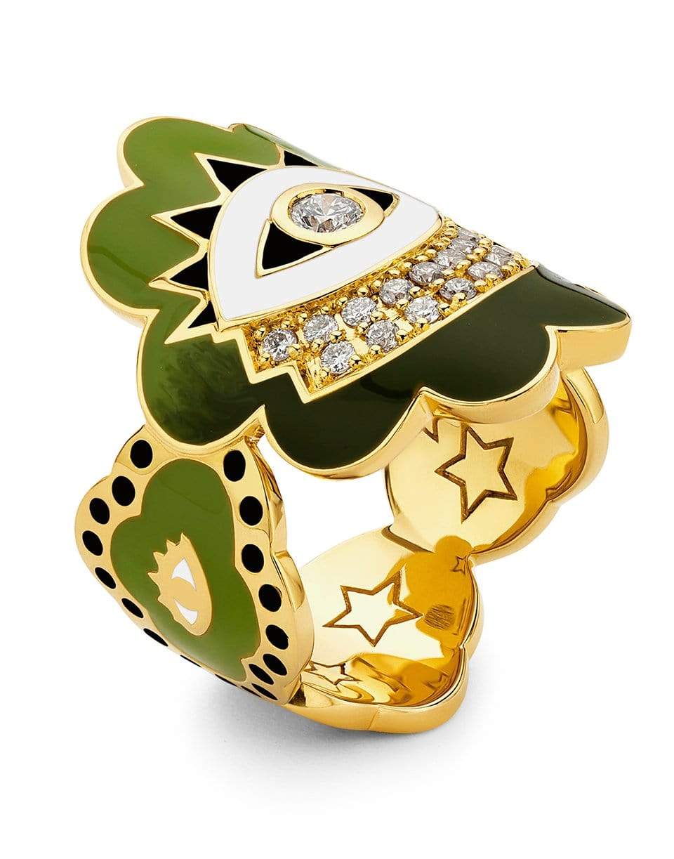 BUDDHA MAMA-Scalloped Evil Eye Wrap Ring-