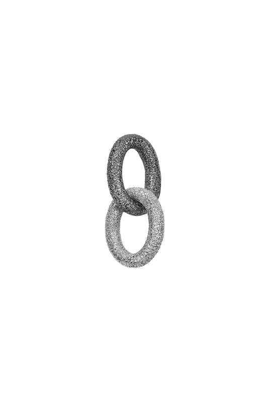Florentine Finish Two Oval Links-BLACK GOLD-JEWELRYFINE JEWELPENDANT-CAROLINA BUCCI