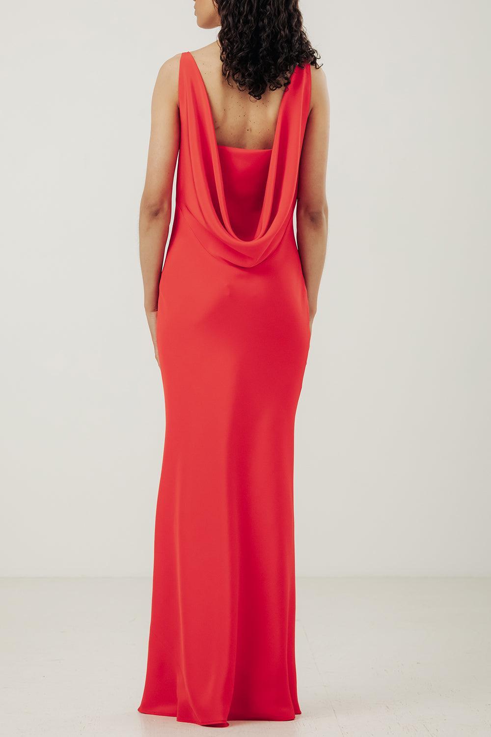 Jacqui Dress-TOMATO-P-CLOTHINGDRESSGOWN-CATHERINE REGEHR