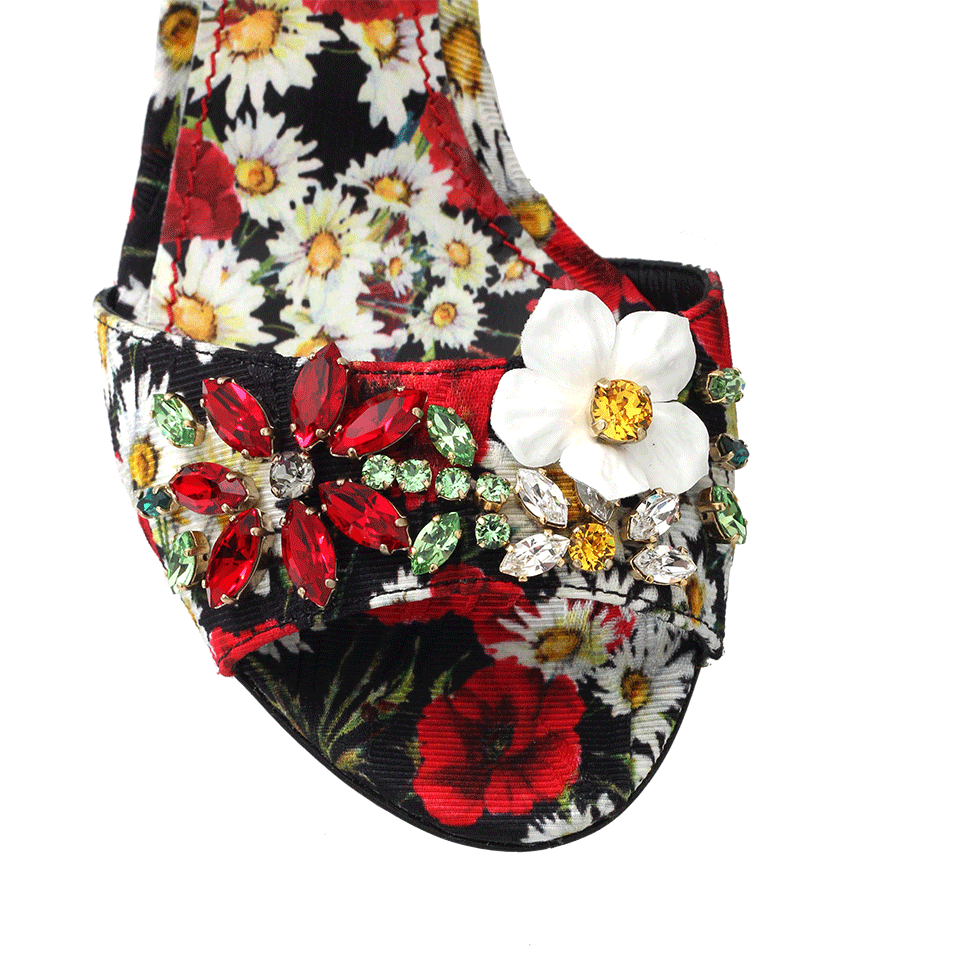 DOLCE & GABBANA-Jeweled Brocade Heel-