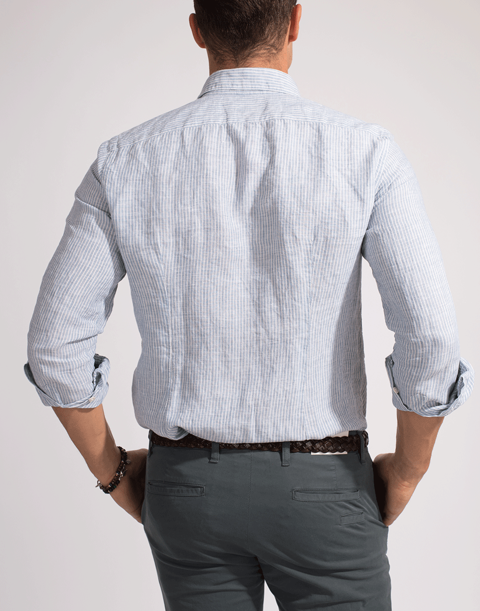 ELEVENTY-Cotton Double Striped Shirt-