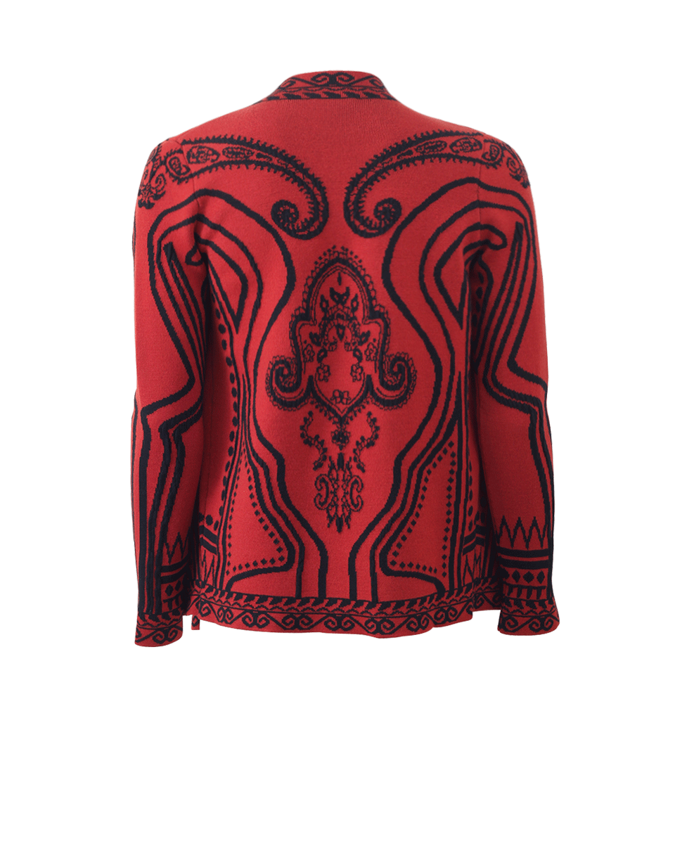 ETRO-Paisley Drape Cardigan-