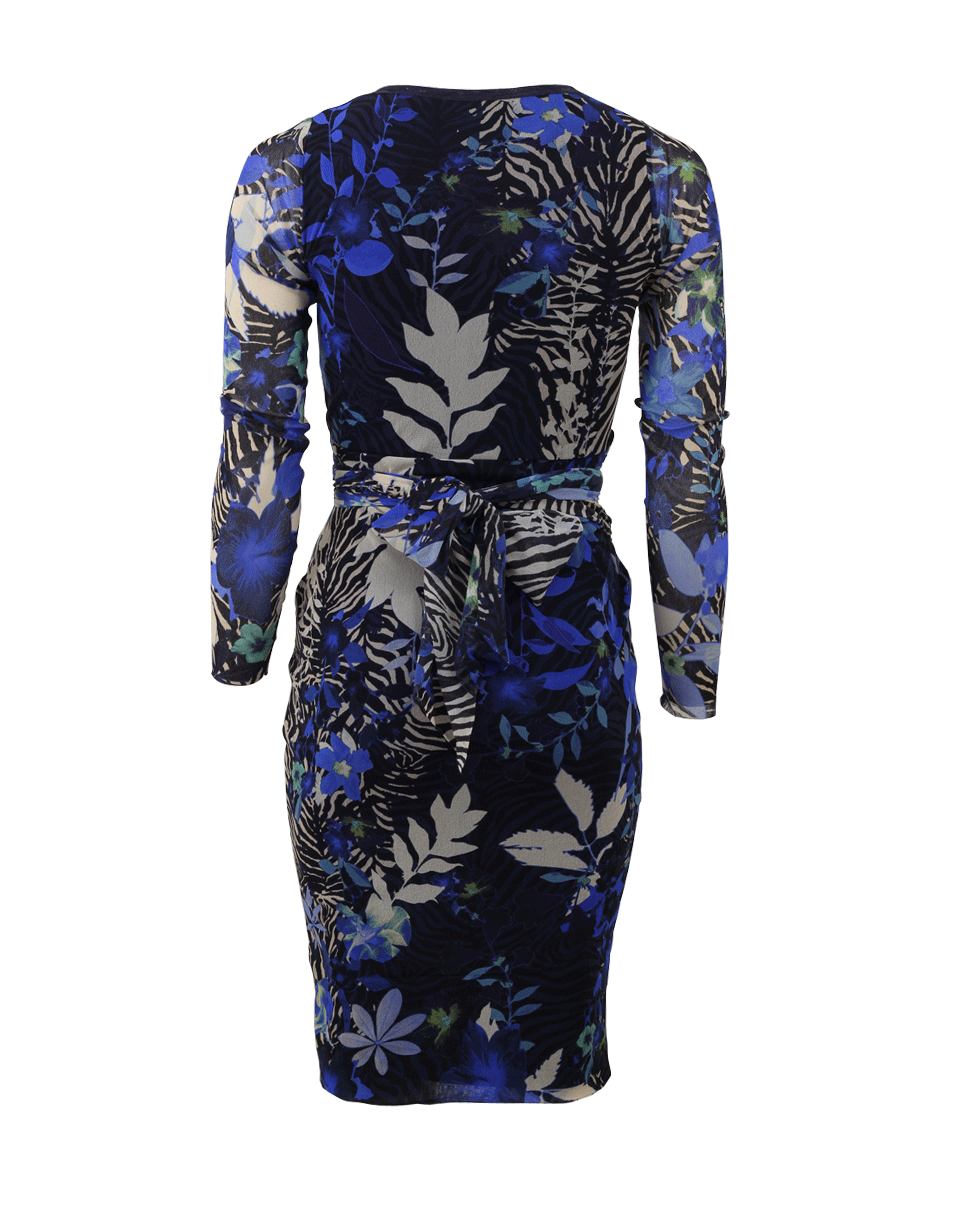 FUZZI-Wrapped Floral Print Dress-