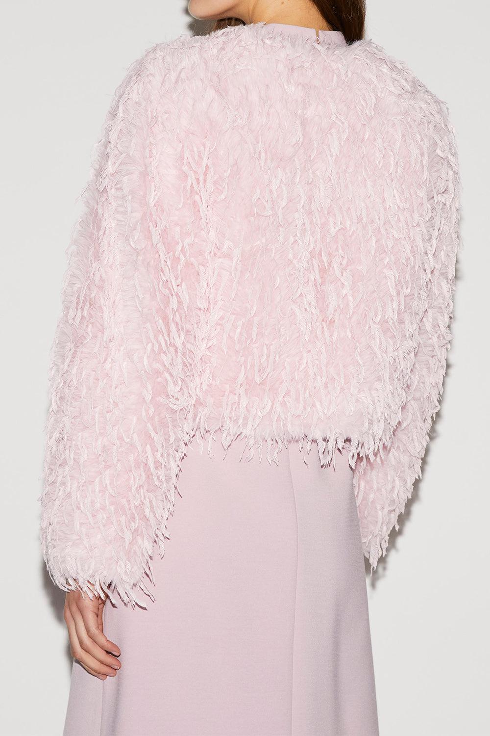 Belamy Fuzzy Jacket-PINK-S-CLOTHINGJACKETEVENING-HUISHAN ZHANG