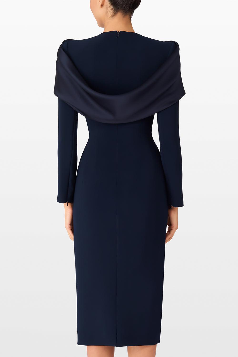 Penny Love Cocktail Midi Dress-INK-6-CLOTHINGDRESSCOCKTAIL-JENNY PACKHAM
