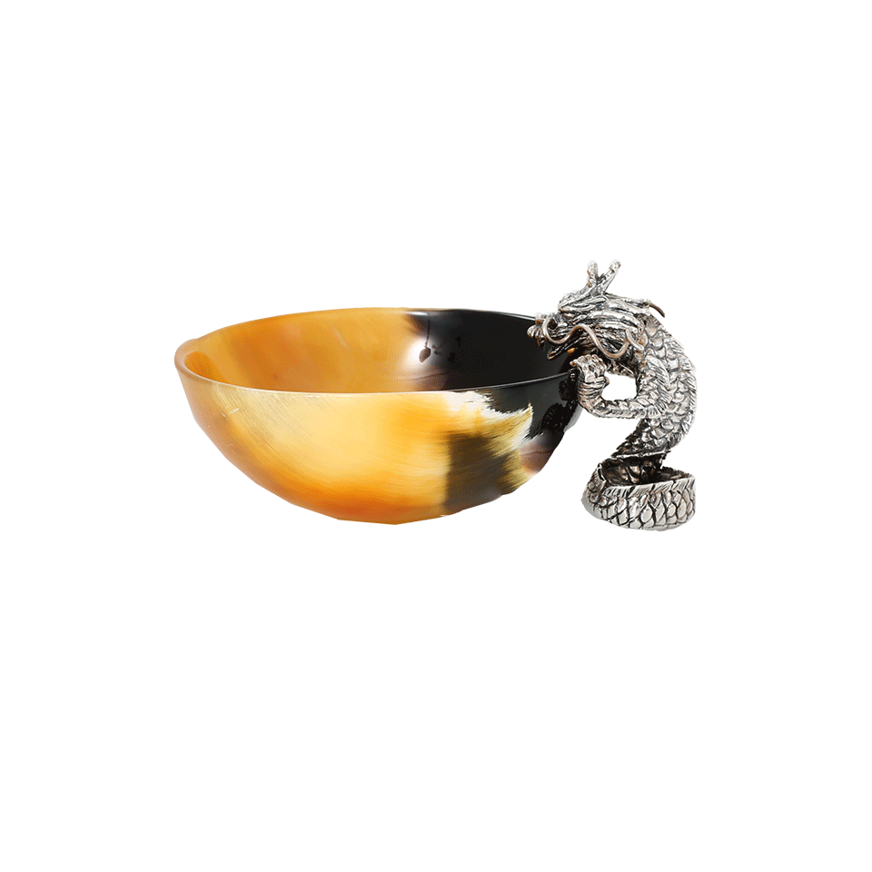 LOTUS ARTS de VIVRE-Little Horn Dragon Bowl-BLACK
