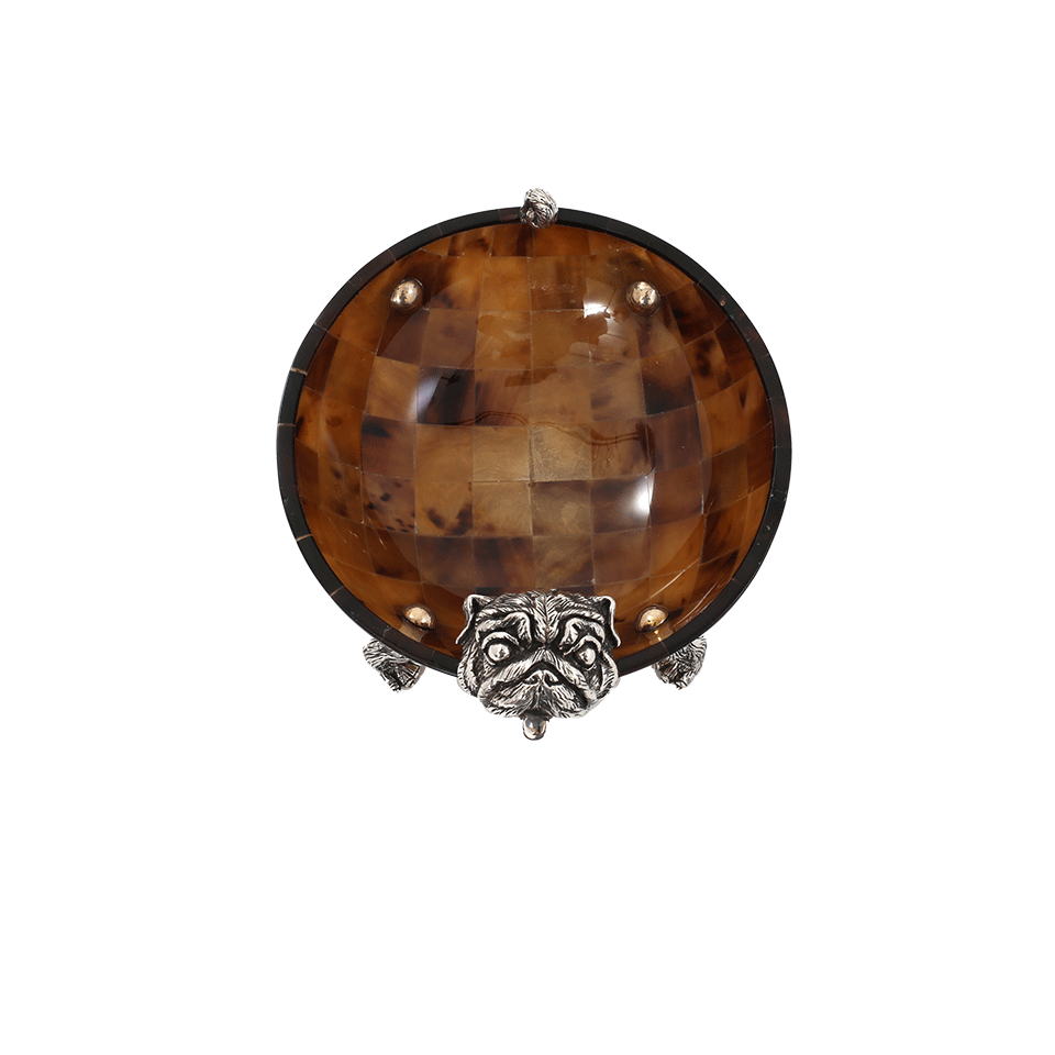 LOTUS ARTS de VIVRE-Decorative Bulldog Bowl-BROWN