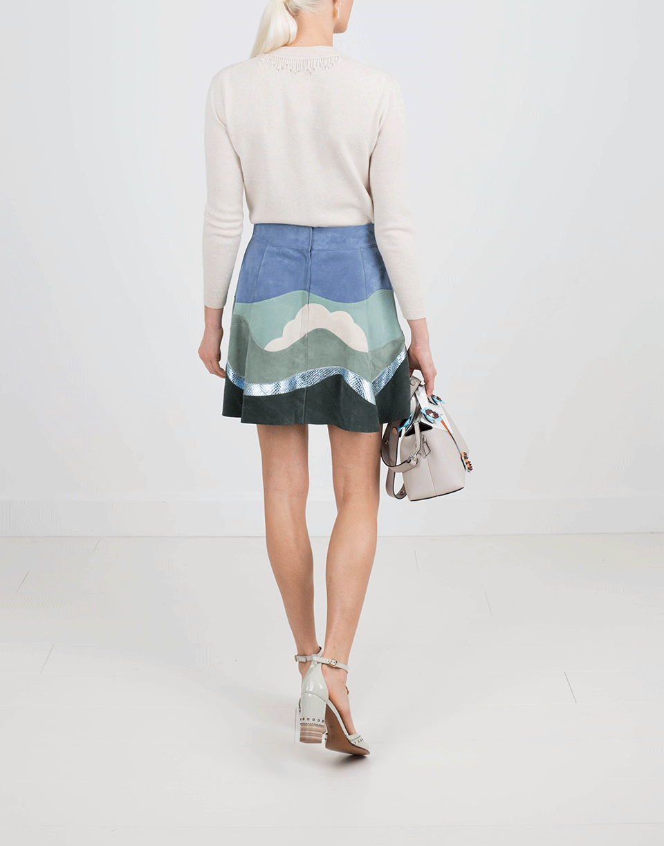 MARC JACOBS-Suede Flare Skirt-
