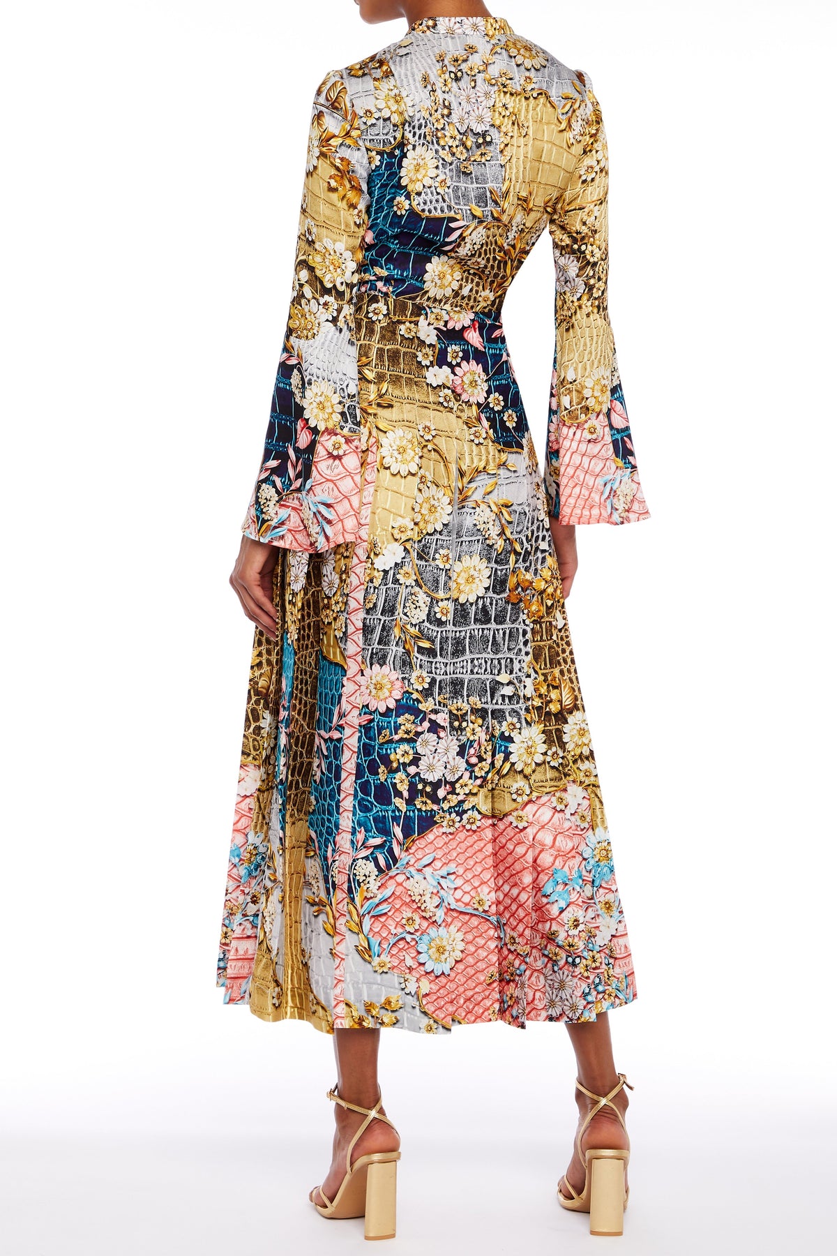 MARY KATRANTZOU-Desmine Dress - Metallum Patchwork-