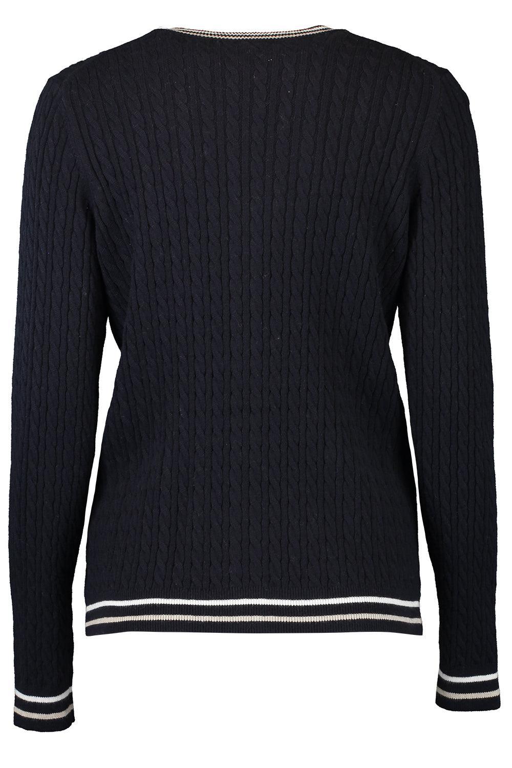 Cable Cardigan - Navy Combo-NVCOMBO-XS-CLOTHINGTOPCARDIGAN-MINNIE ROSE