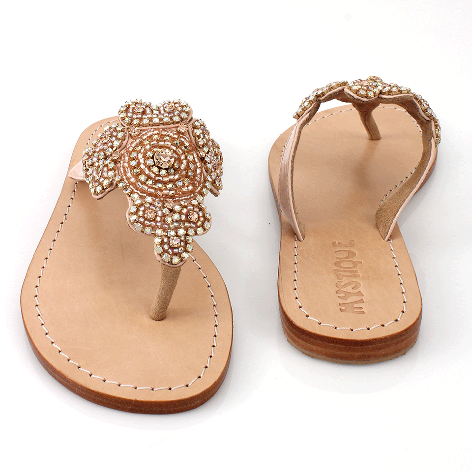 MYSTIQUE-Crystal Embellished Thong Sandal-