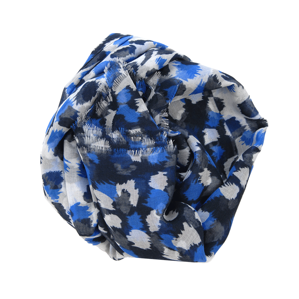 OSCAR DE LA RENTA-All Over Dot Print Scarf-WHITE