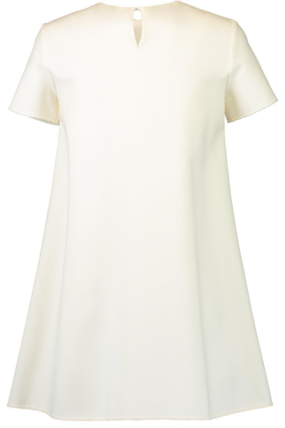SHORT SLEEVE ROSES SHIFT DRESS-IVORY-8-CLOTHINGDRESSCASUAL-OSCAR DE LA RENTA