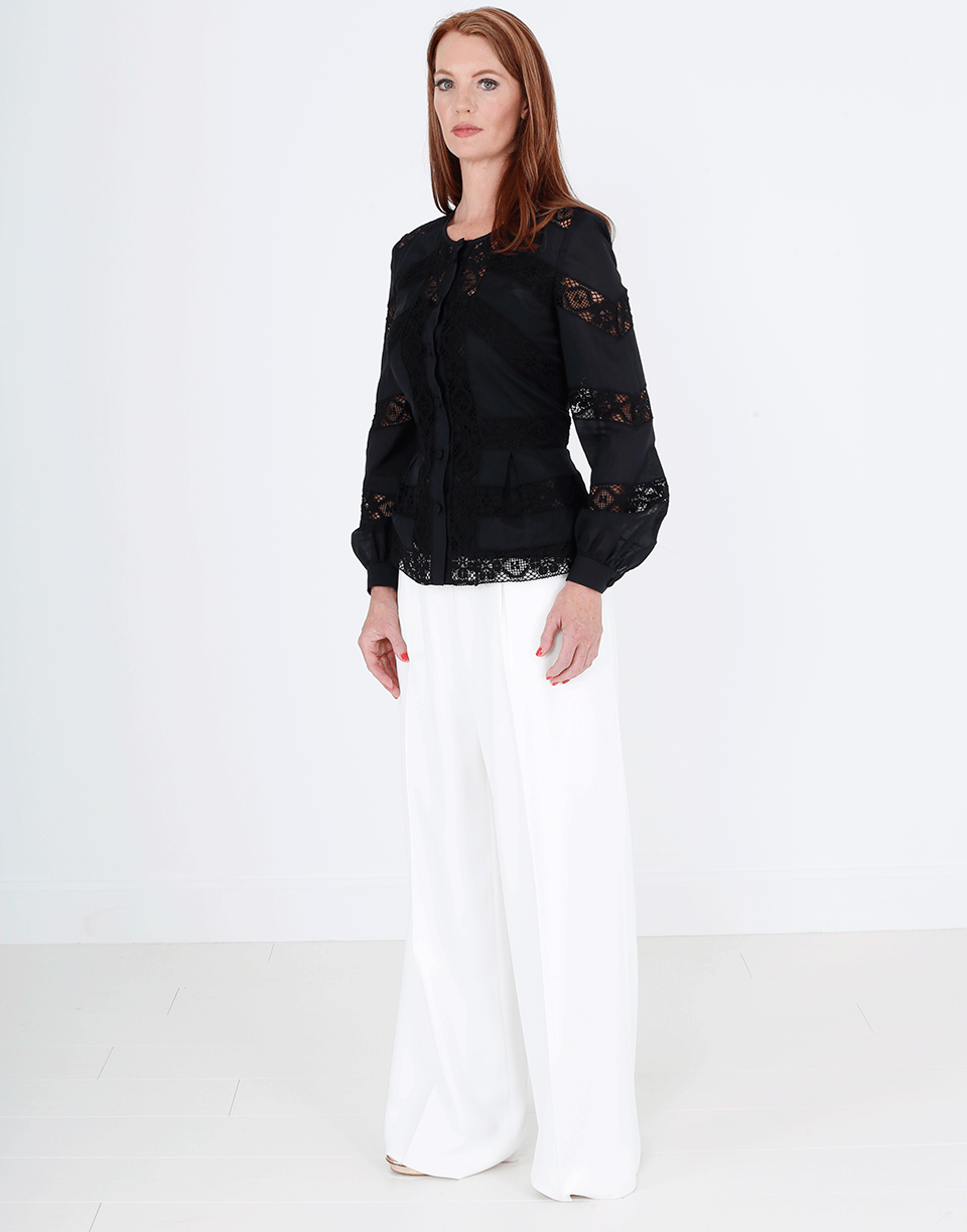 OSCAR DE LA RENTA-Lace Blouse-