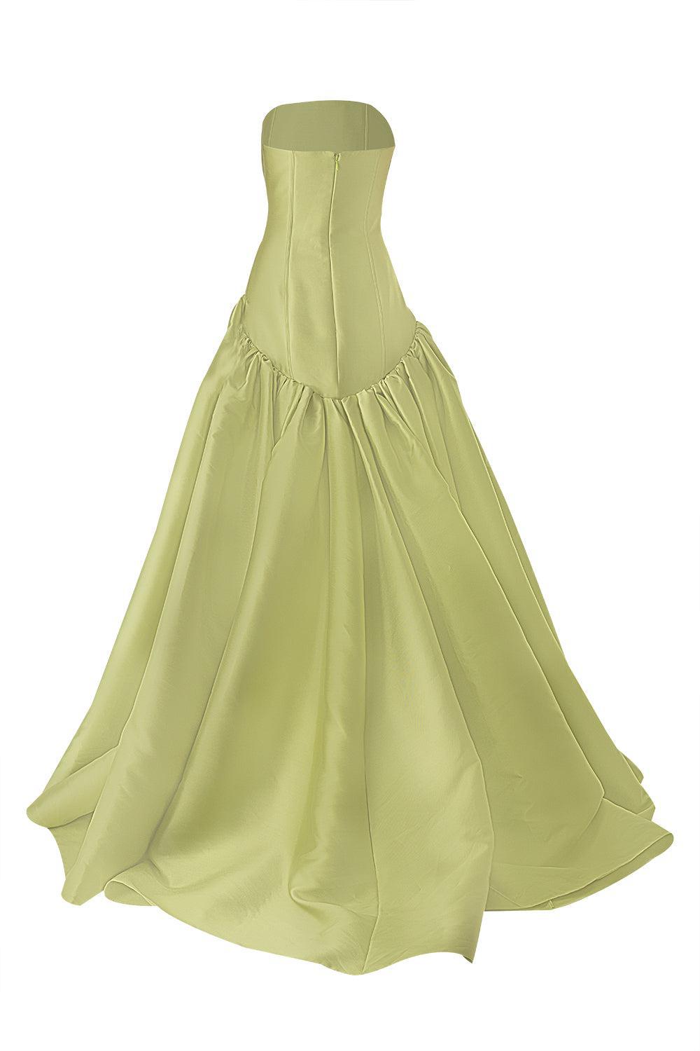 CASSIA DRESS-PEAR GRN-4-CLOTHINGDRESSGOWN-SOLACE LONDON