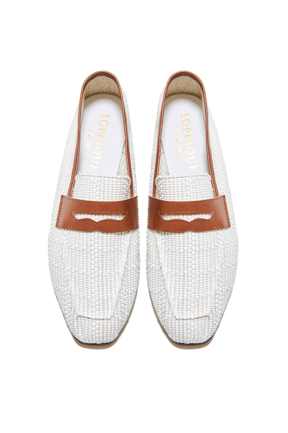 Essenziale Loafer - White Brown-WHT/BRN-36-SHOEFLAT SHOE-SOPHIQUE