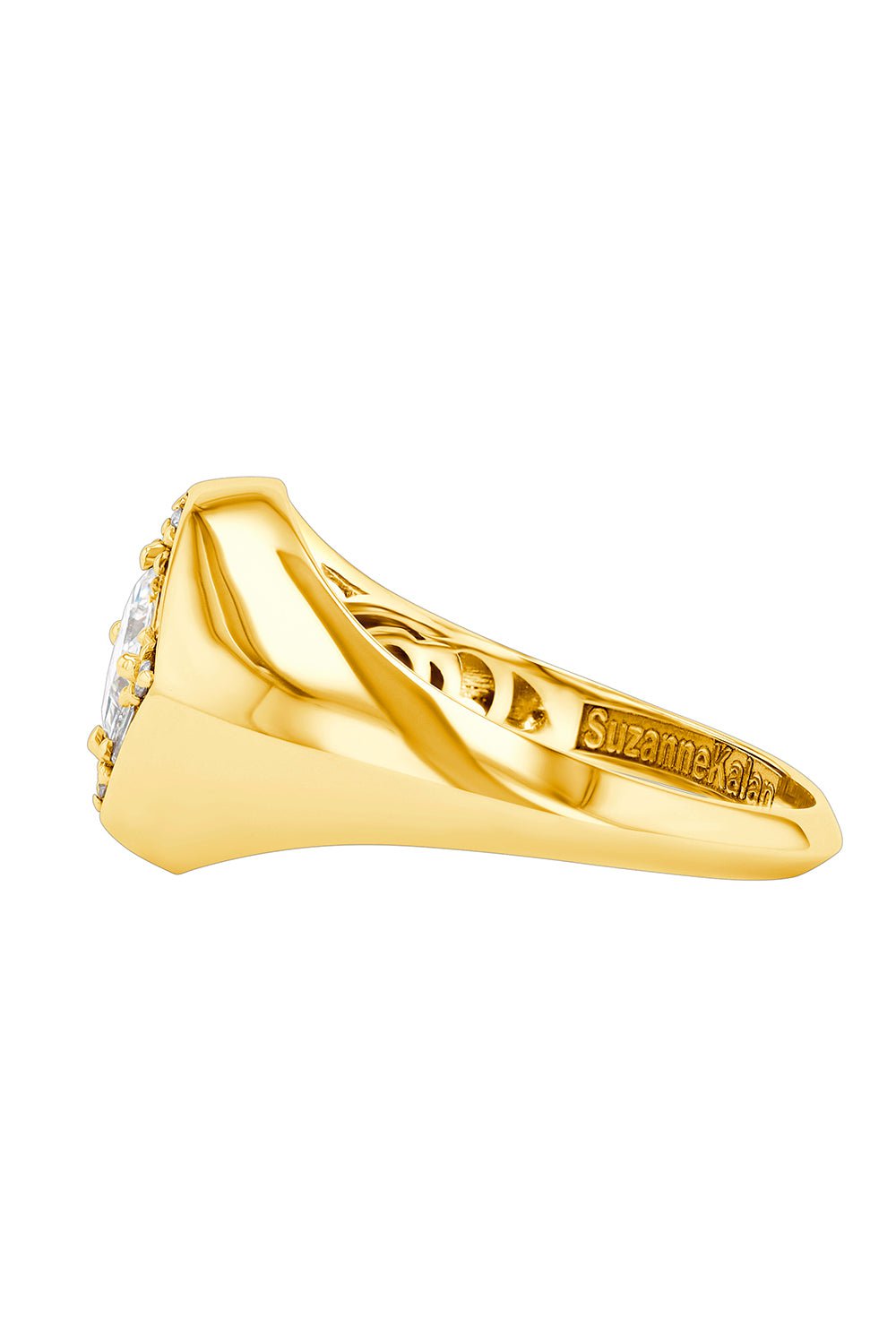 SUZANNE KALAN-Diamond Signet Ring-YELLOW GOLD
