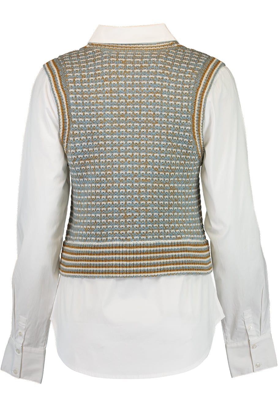 VERONICA BEARD-Serwa Mixed-Media Top-