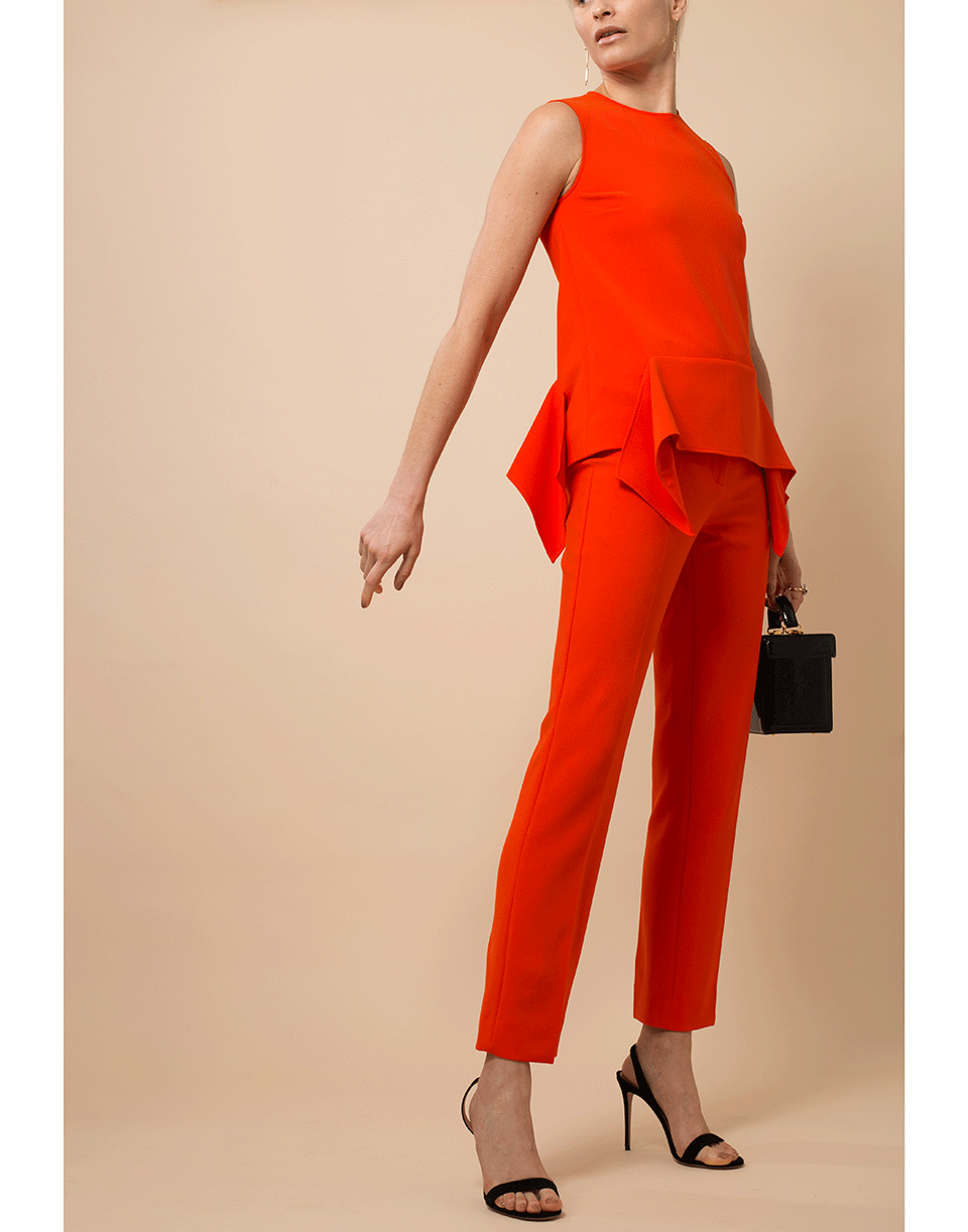 VICTORIA VICTORIA BECKHAM-Flame Red Cigarette Trouser-