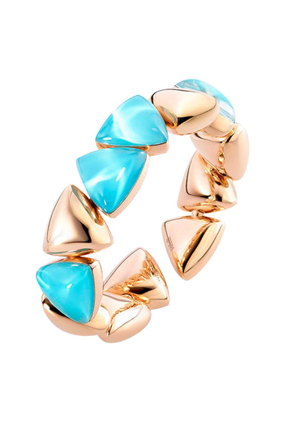 Rock Crystal Turquoise Bracelet-ROSE GOLD-JEWELRYFINE JEWELBRACELET O-VHERNIER
