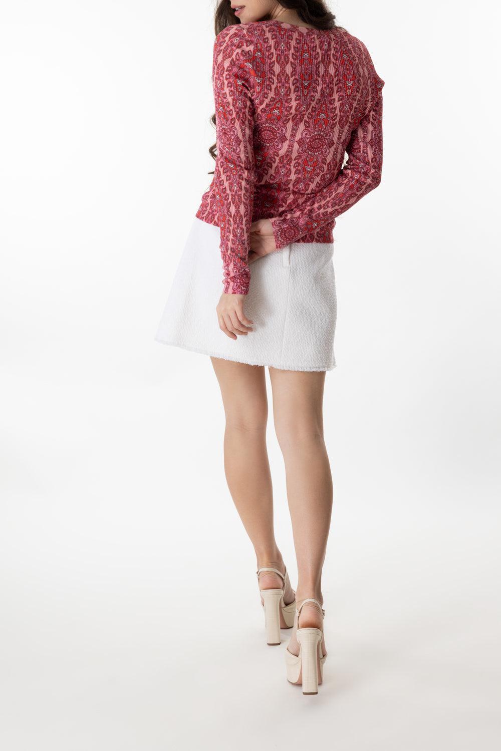 LONG SLEEVE VNECK SWEATER-PINK-40-CLOTHINGTOPKNITS-ETRO