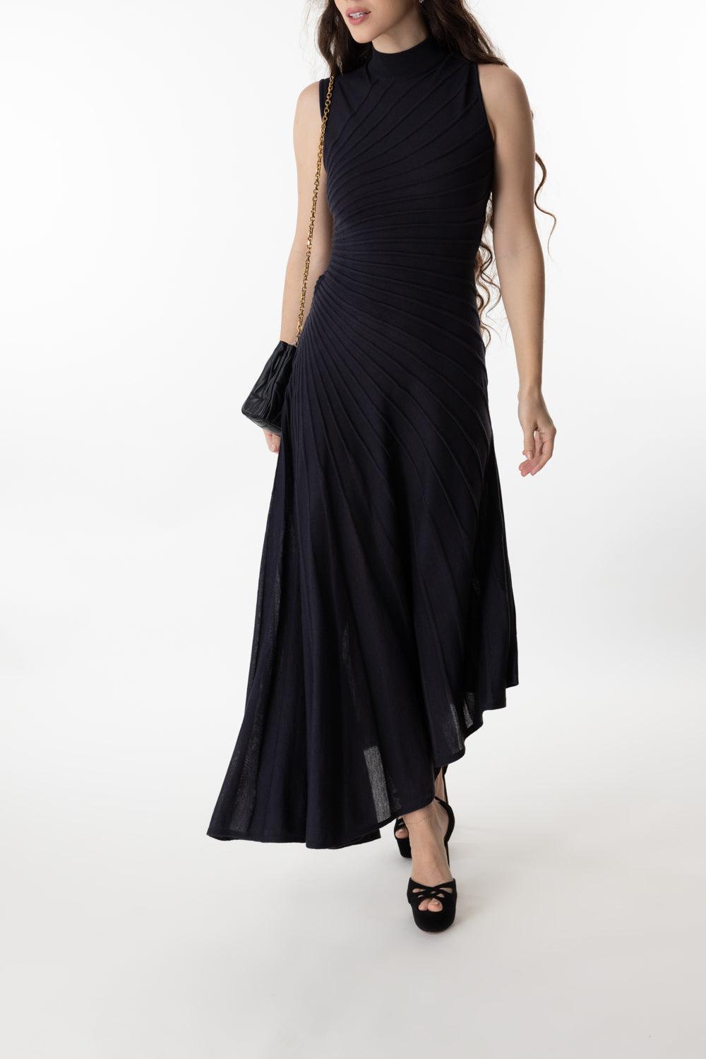 Ray Dress - Anthracite-ANTHRCTE-38-CLOTHINGDRESSCOCKTAIL-ALAÏA