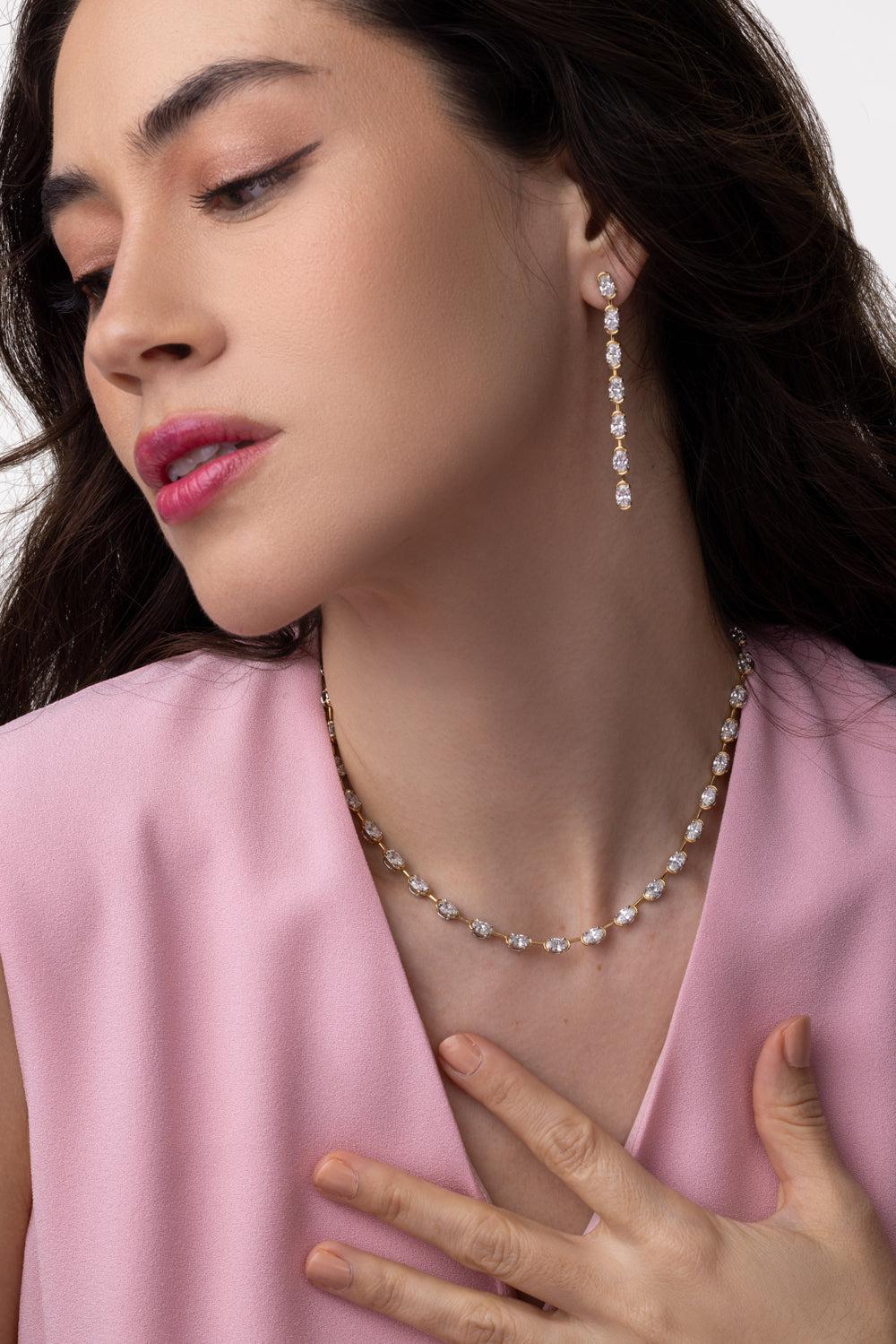 Cuddle Oval Riviera Necklace-PLATINUM-17-JEWELRYFINE JEWELNECKLACE O-PHILLIPS HOUSE