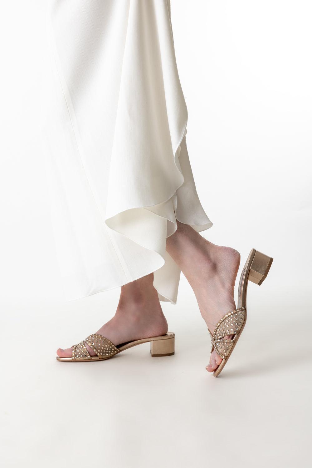 Crystal Lover Mule 35-LT COPPR-37-SHOEMULE-AQUAZZURA