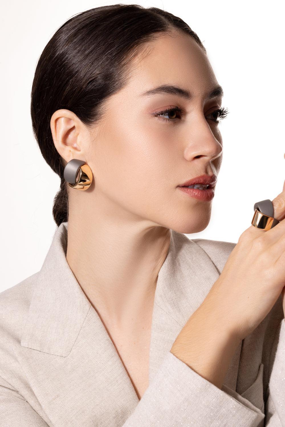 Gold Titanium Earrings-ROSE GOLD-JEWELRYFINE JEWELEARRING-VHERNIER