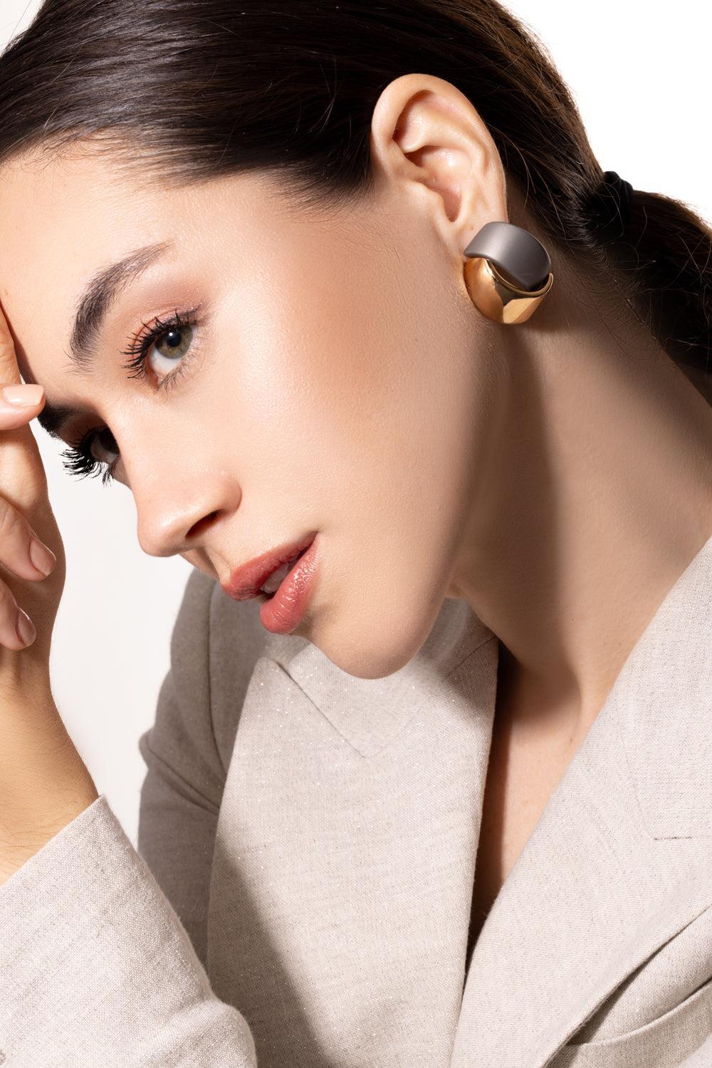 Gold Titanium Earrings-ROSE GOLD-JEWELRYFINE JEWELEARRING-VHERNIER