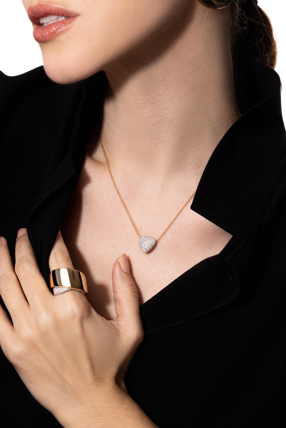 Diamond Pendant Necklace-ROSE GOLD-JEWELRYFINE JEWELNECKLACE O-VHERNIER