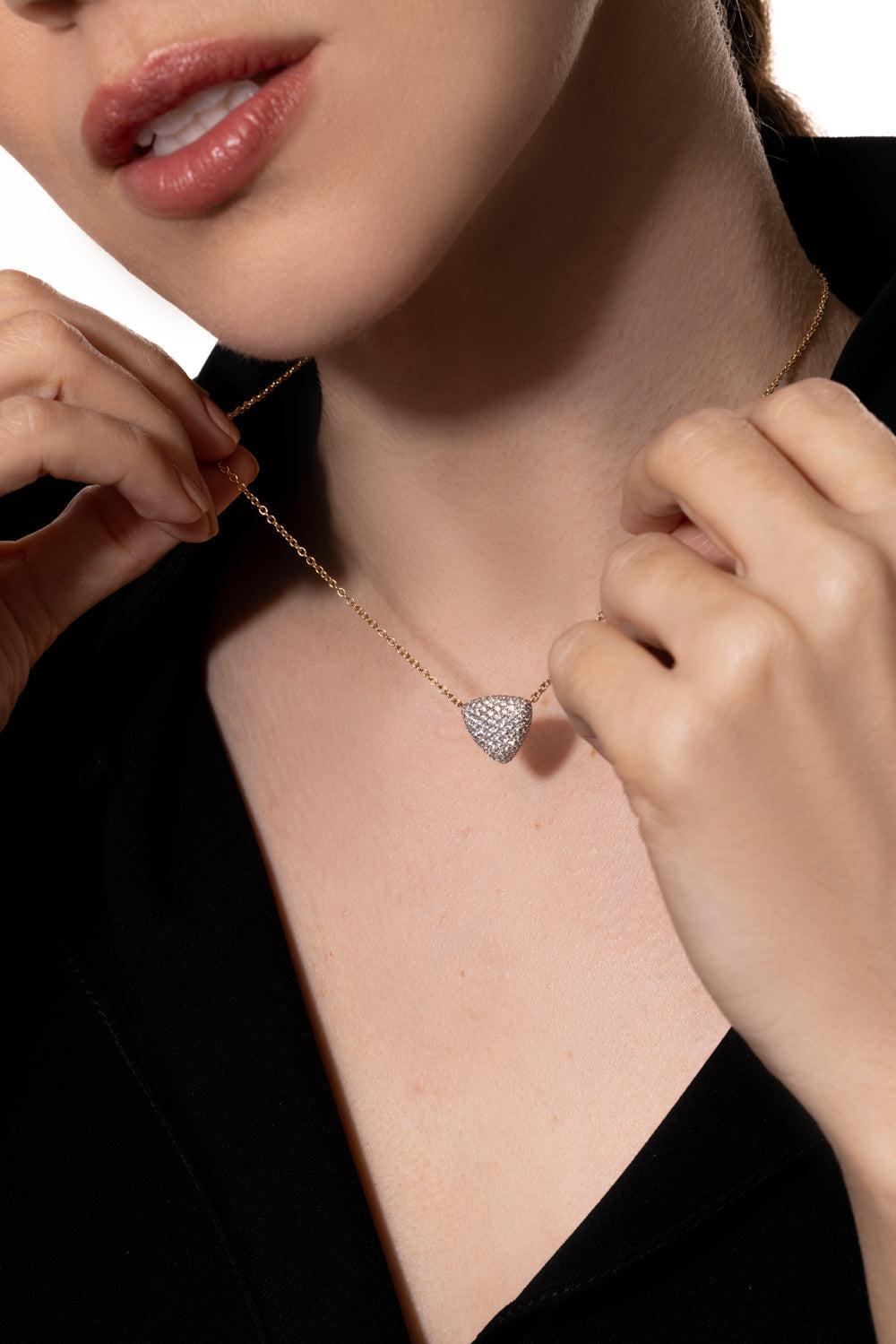 Diamond Pendant Necklace-ROSE GOLD-JEWELRYFINE JEWELNECKLACE O-VHERNIER