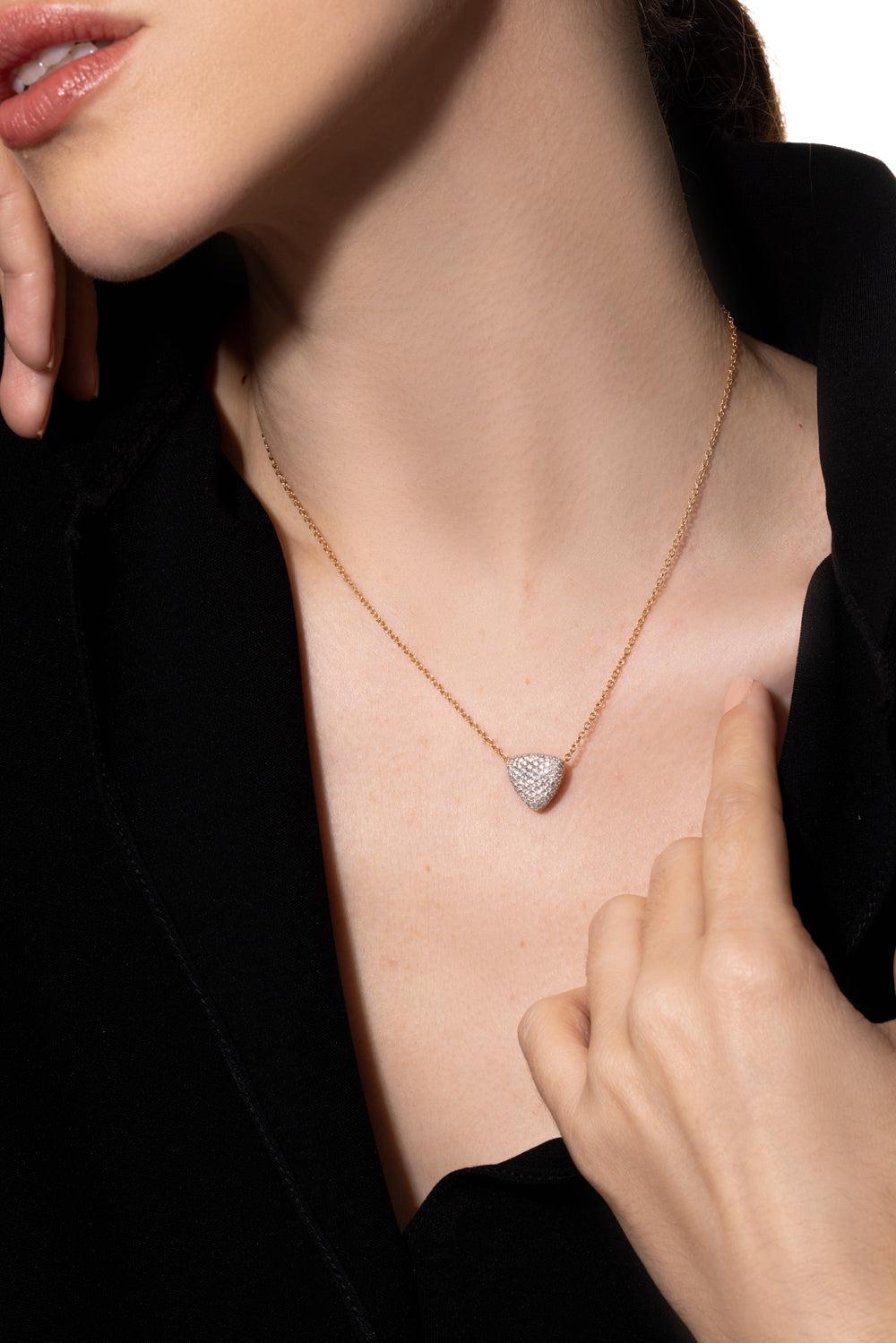 Diamond Pendant Necklace-ROSE GOLD-JEWELRYFINE JEWELNECKLACE O-VHERNIER