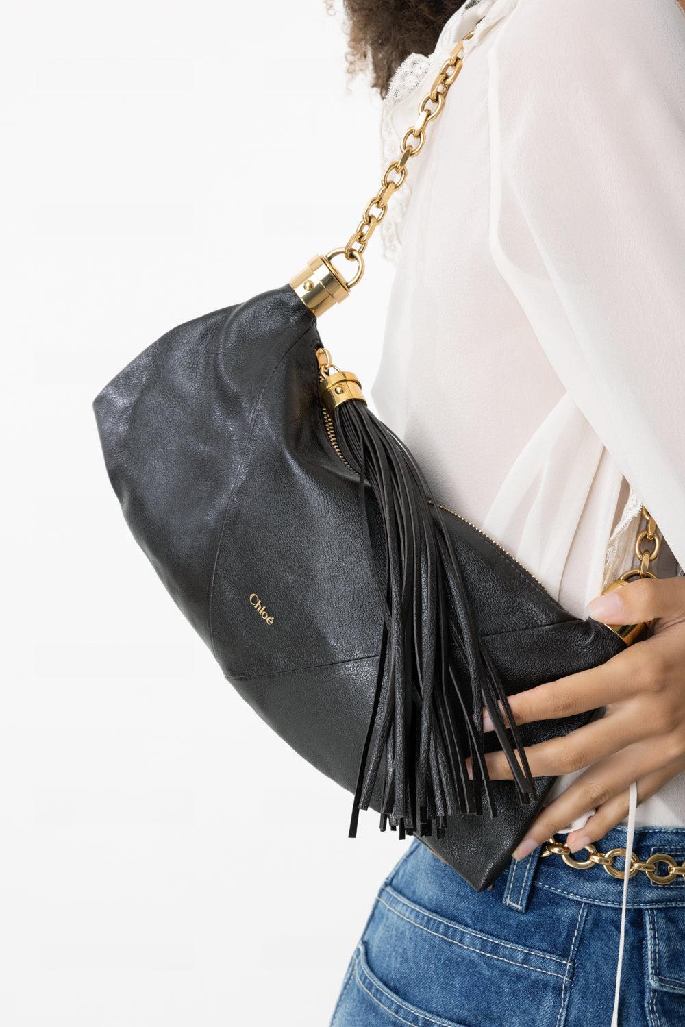 FOULARD SHOULDER BAG-BLACK-O/S-HANDBAGSHOULDER-CHLOÉ