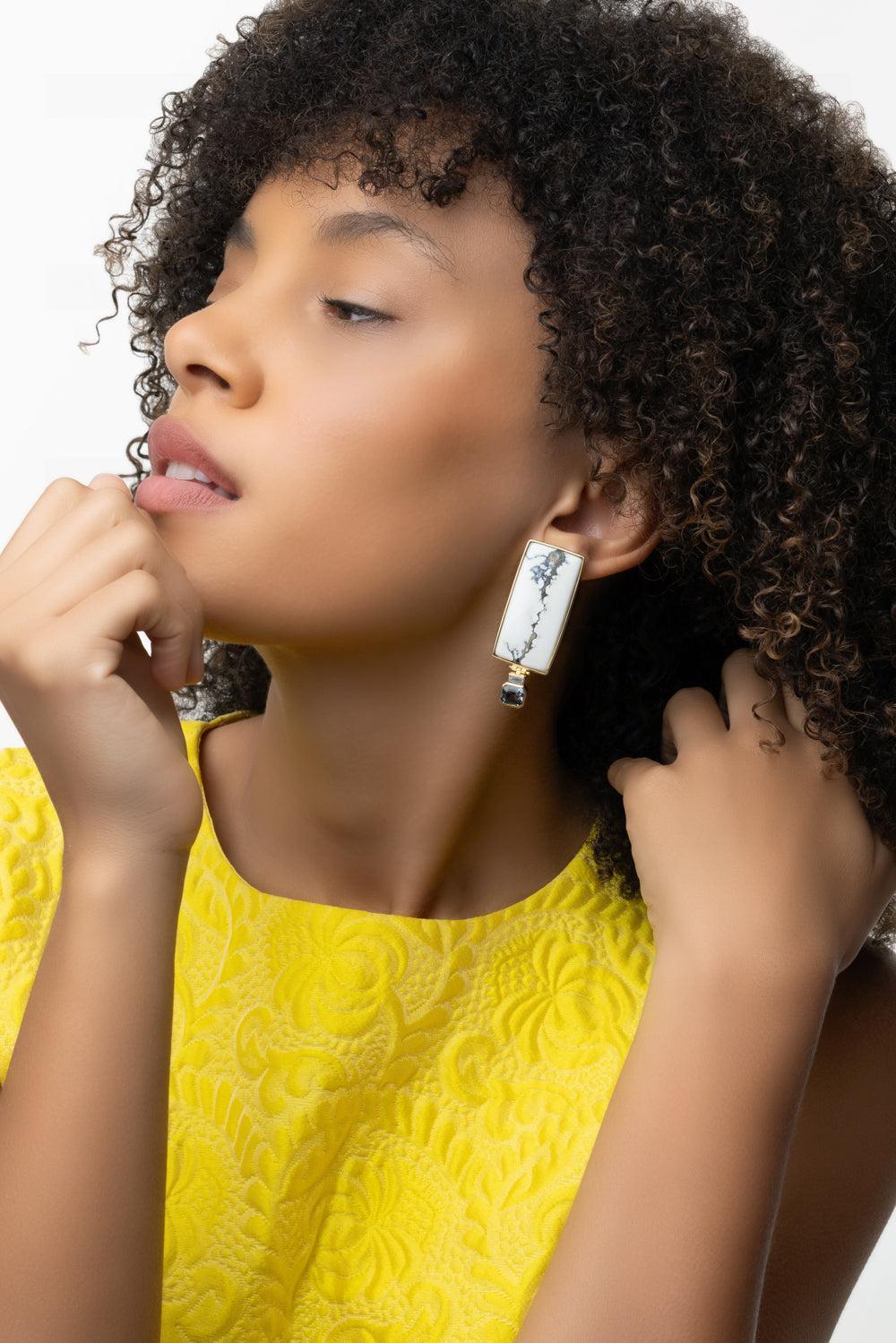 Ivory Creek Earrings-YELLOW GOLD-JEWELRYFINE JEWELEARRING-DENISE CASSOU