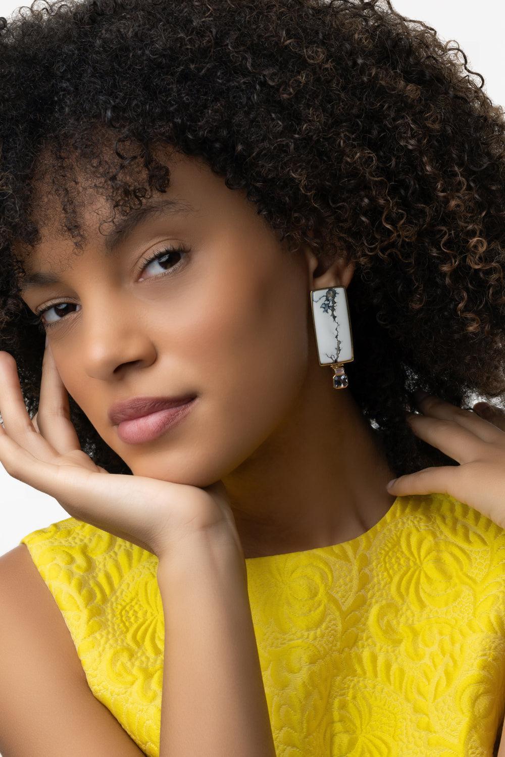 Ivory Creek Earrings-YELLOW GOLD-JEWELRYFINE JEWELEARRING-DENISE CASSOU