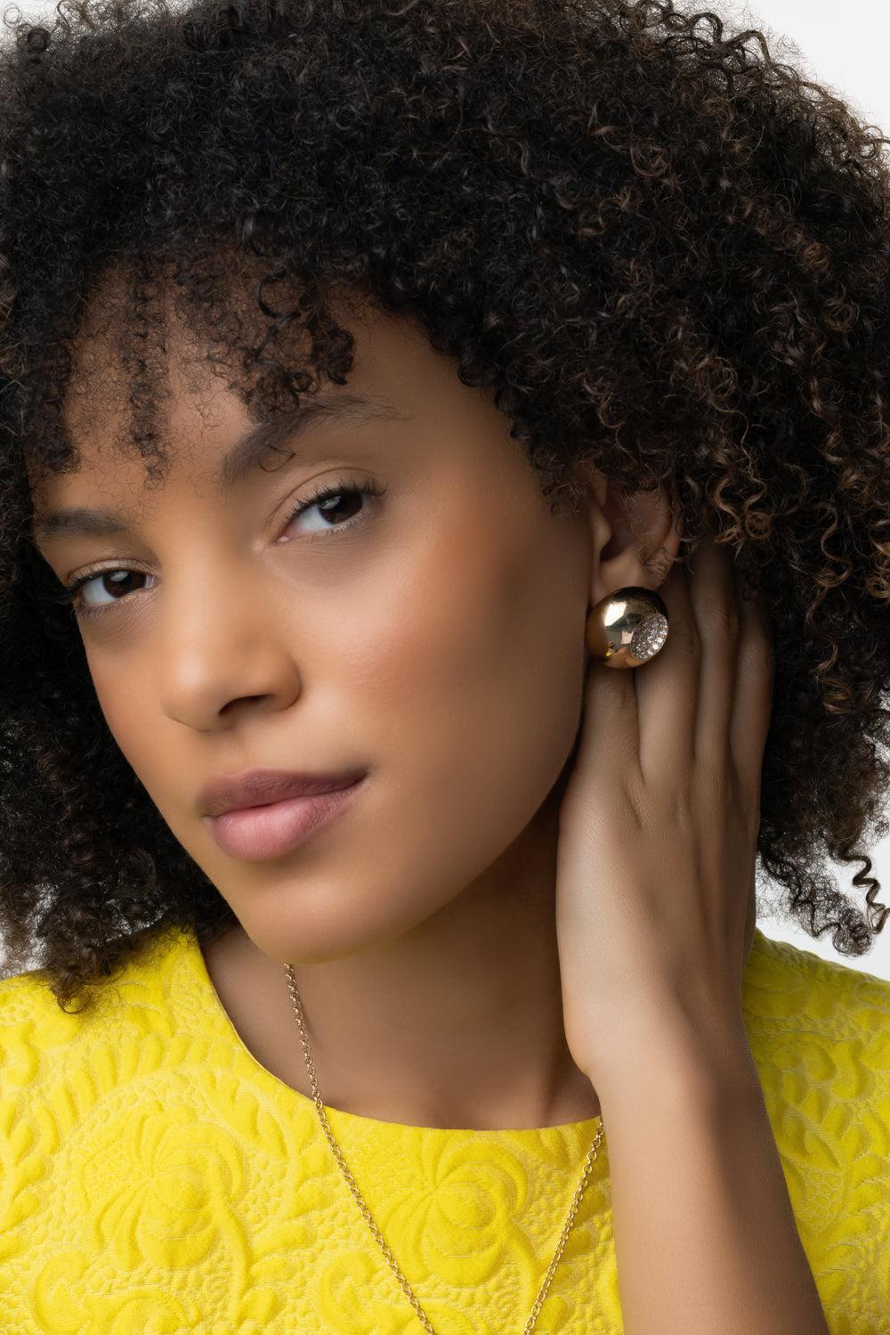 Diamond Earrings-YELLOW GOLD-JEWELRYFINE JEWELEARRING-DENISE CASSOU