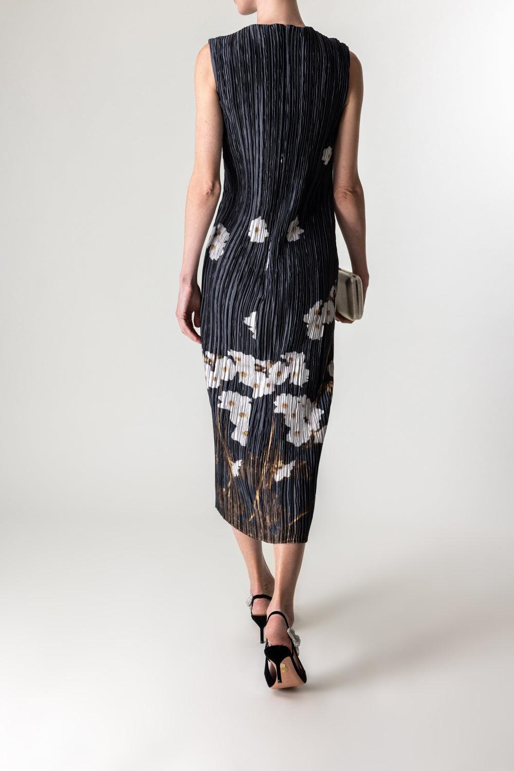 Pleated Sleeveless Dress-ELGARBLK-2-CLOTHINGDRESSCOCKTAIL-ERDEM