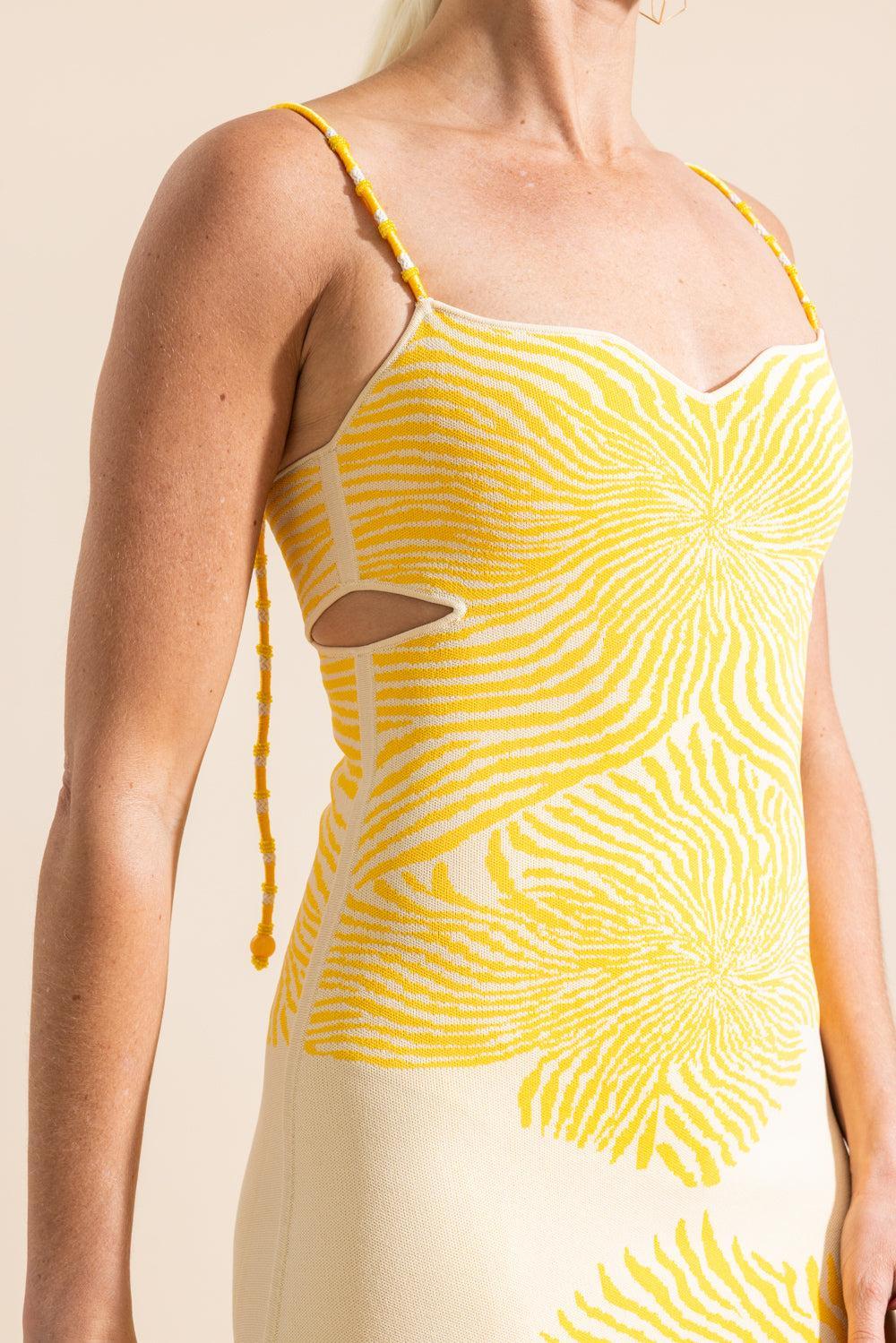 Rayana Dress - Yellow-YLWBLOOM-XS-CLOTHINGDRESSCASUAL-ALEXIS