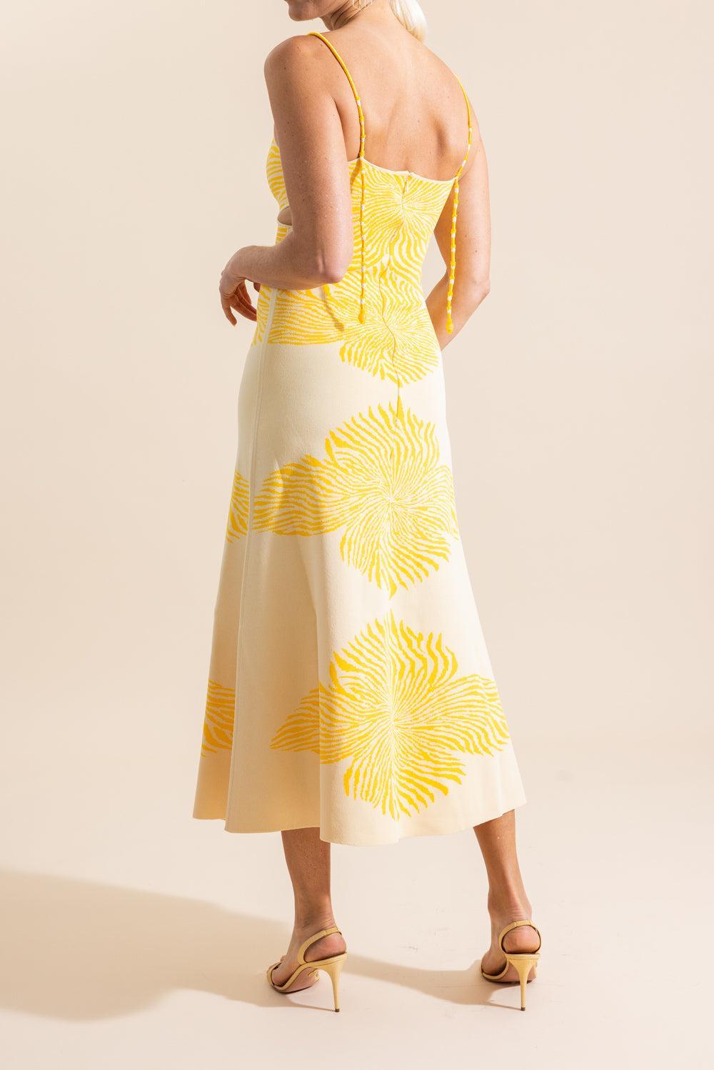 Rayana Dress - Yellow-YLWBLOOM-XS-CLOTHINGDRESSCASUAL-ALEXIS