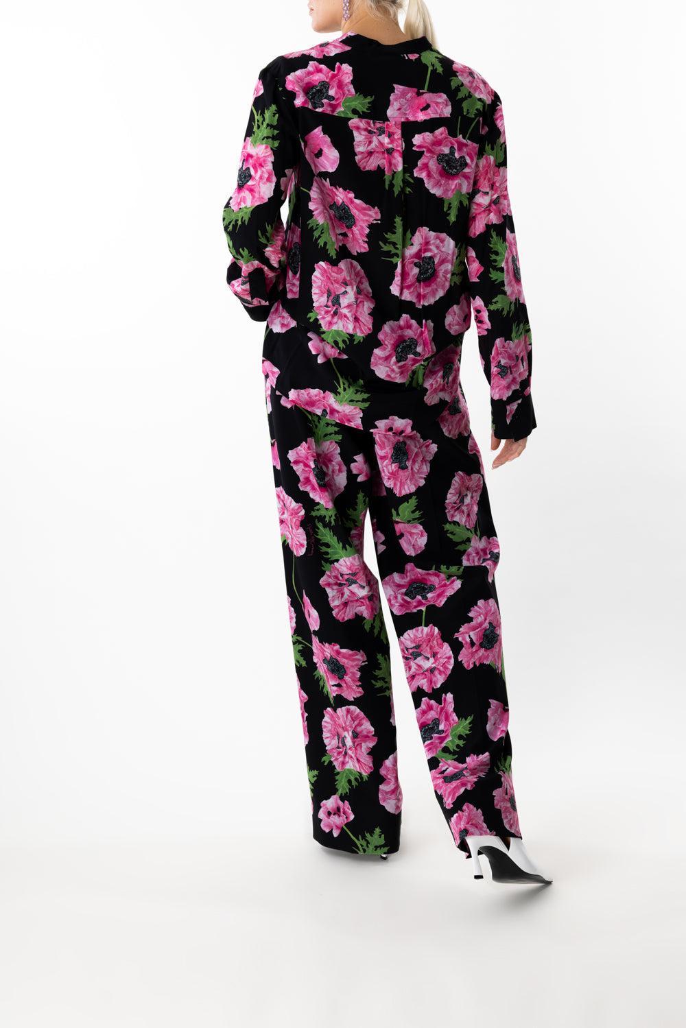 Iconic Poppy Print Shirt-PINK/BLK-38-CLOTHINGTOPBLOUSE-STELLA MCCARTNEY