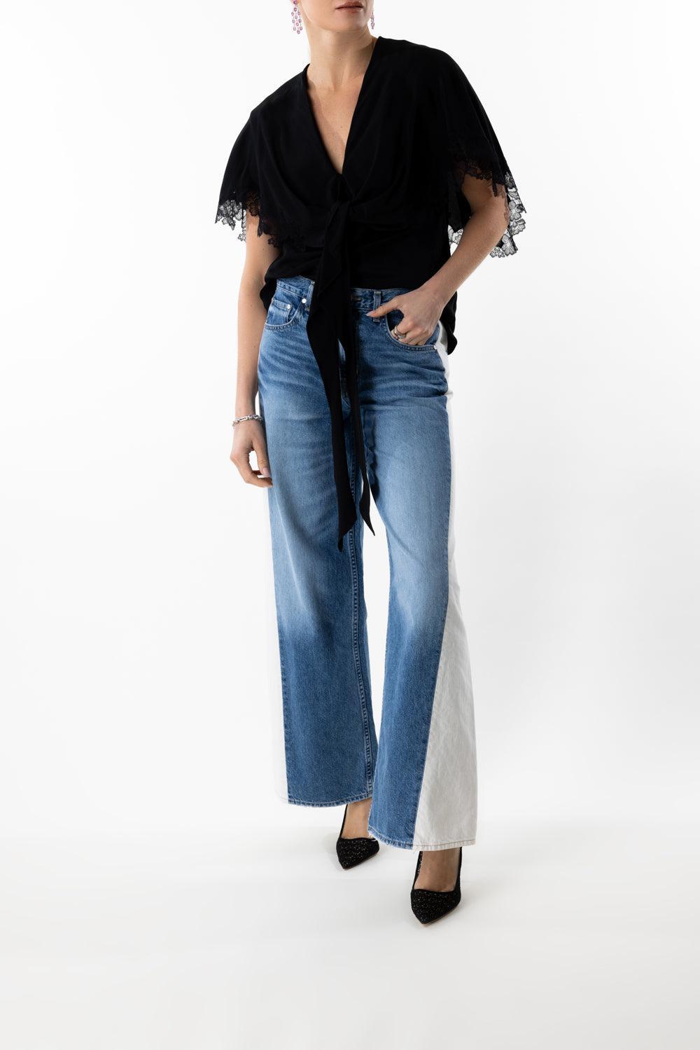 Lace Detailed Top-BLACK-38-CLOTHINGTOPBLOUSE-STELLA MCCARTNEY