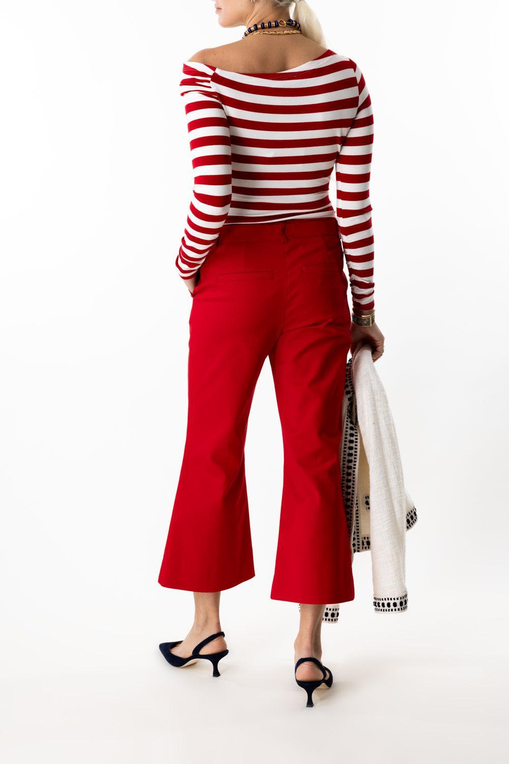 Stripe Tee - Red White-RED/WHT-34-CLOTHINGTOPT-SHIRT-MAISON COMMON