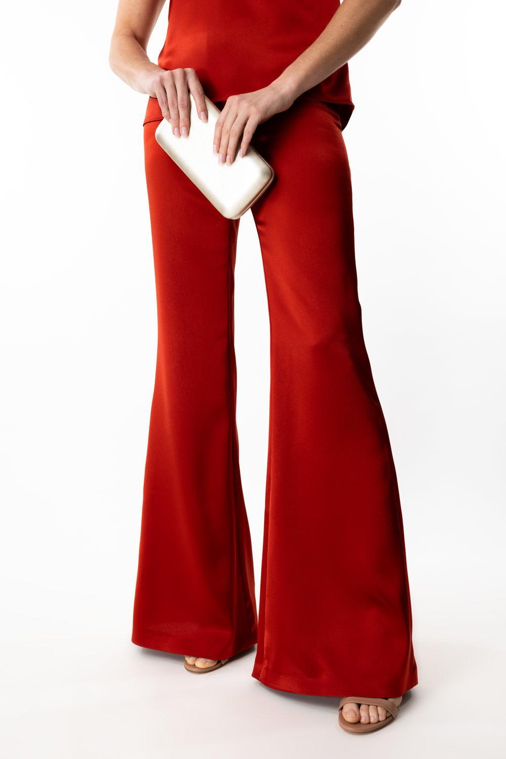 Atruvia Trouser-BRICK-38-CLOTHINGPANTWIDE LEG-GALVAN LONDON